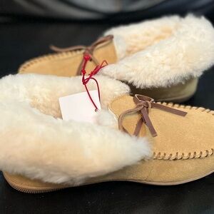 Dearfoams Roll Down Cuff Slippers - Latte